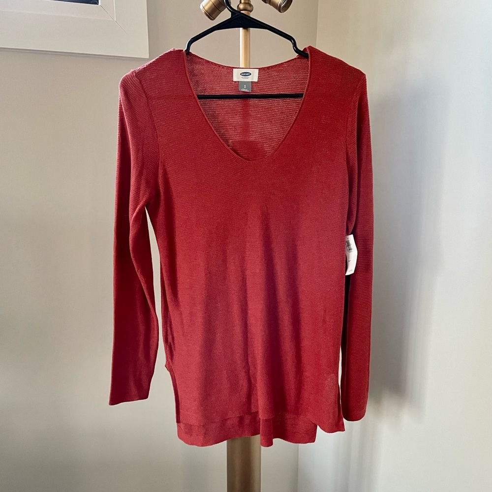 Old Navy Brick Red Color Knit Sweater - NWT